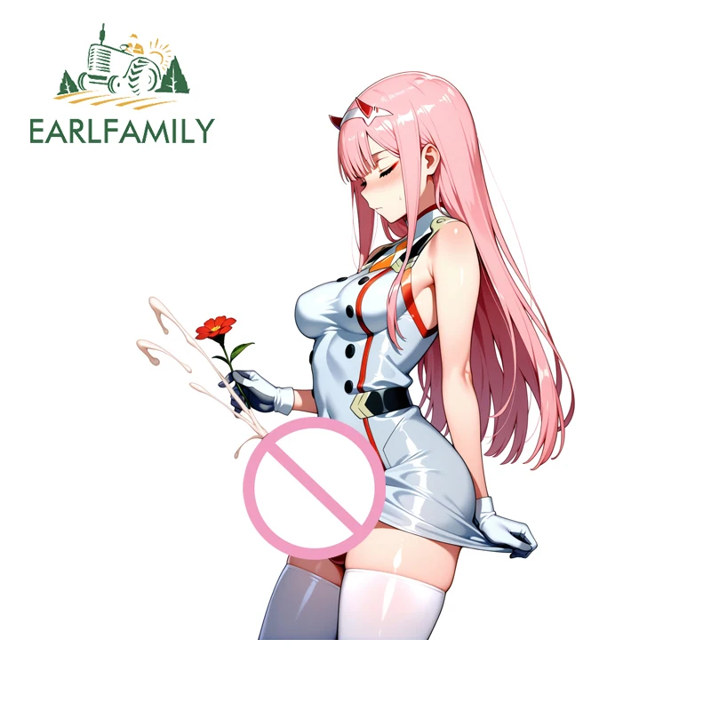 

EARLFAMILY Zero Two Futanari Car Sticker Anime Personality Trunk JDM Scratch-Proof Decal Sexy Accesspry Windows Surfboard Decor