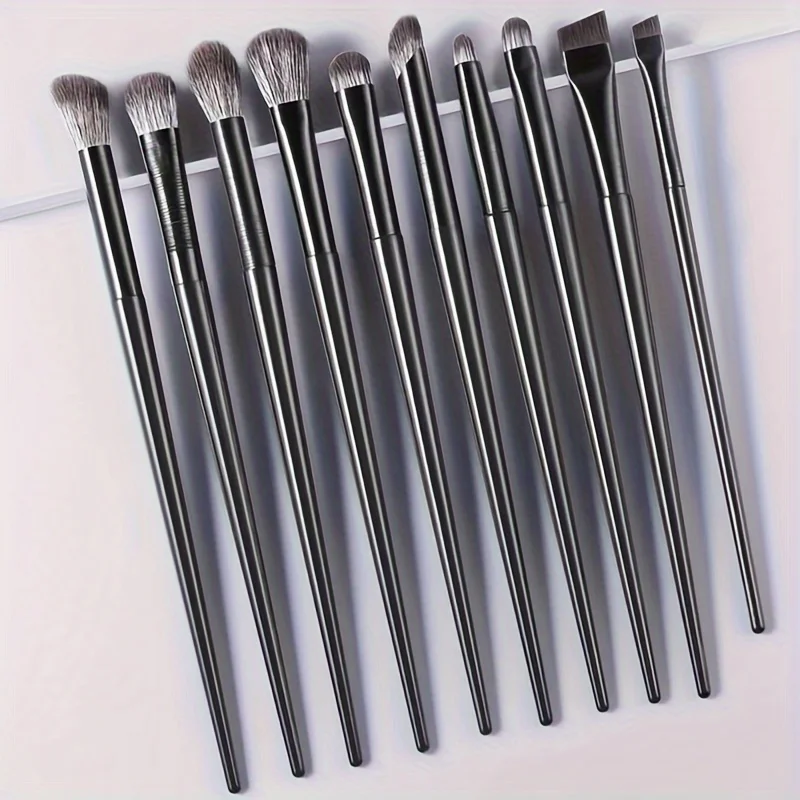 10-teiliges Weiches Augen-Make-up-Pinsel-Set für Lidschatten, Halo-Effekt, Sleeping Silkworm, Eyeliner und Detail-Make-up – Detail 4