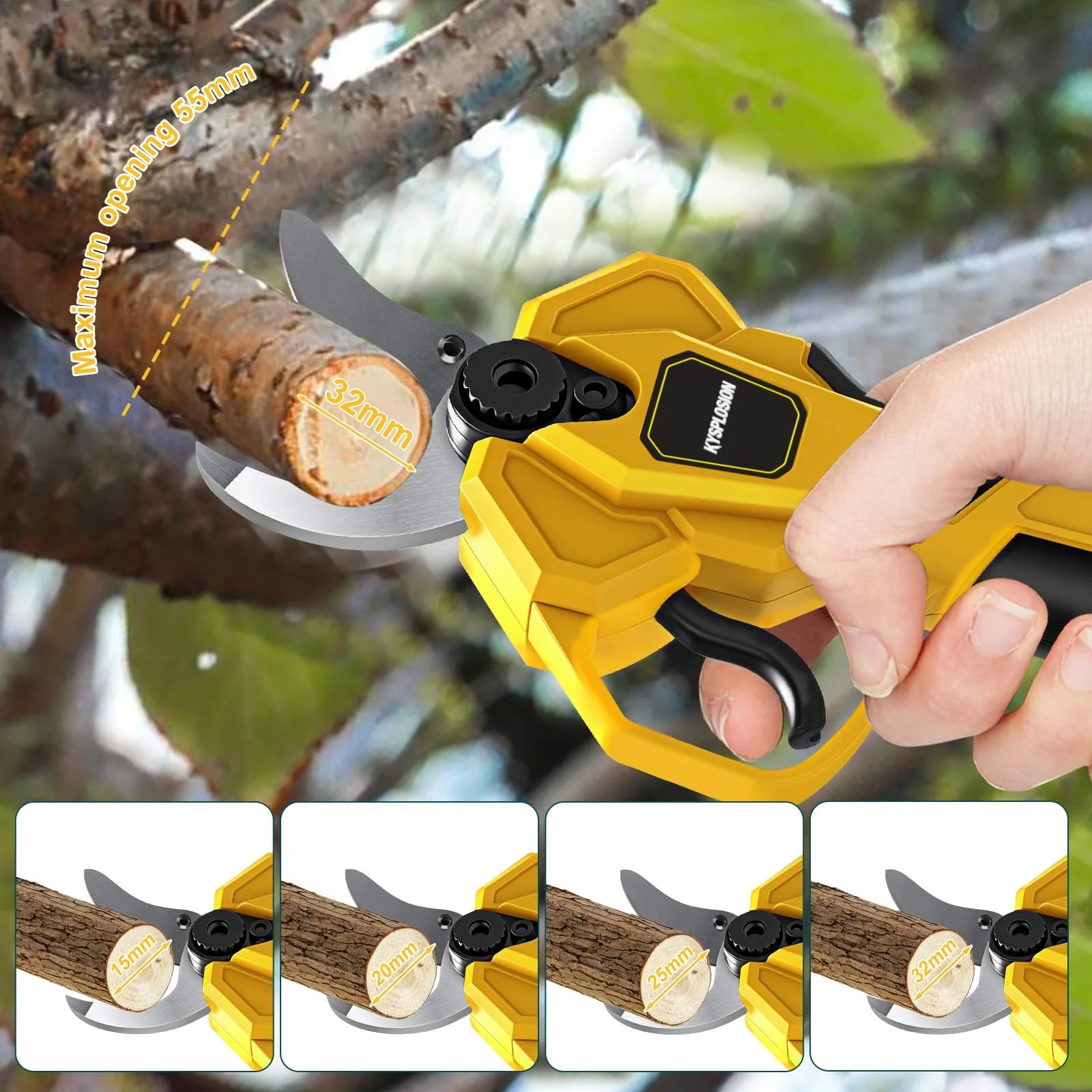 Brushless Motor Tree Pruner 2 IN 1 Electric Pruning Shears Cordless with Pole for Dewalt 20V MAX Battery