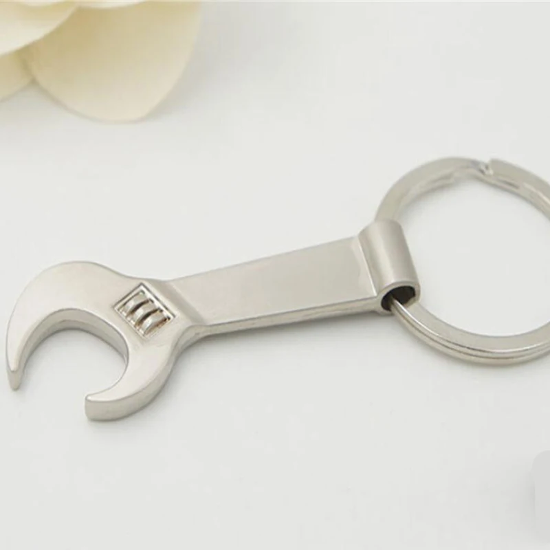 Creative Mini Wrench Shape Beer Bottle Opener Multi-function Key Chain Engraved Name Personalized Custom LOGO Promotional Gifts