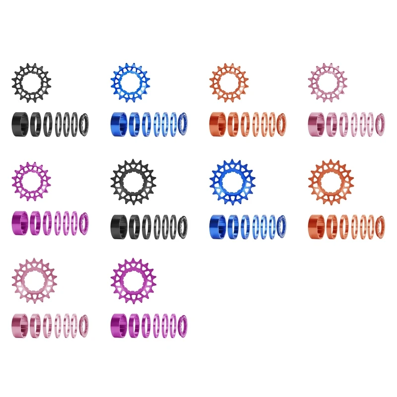 

16T 18T Single Speed Cogs Conversion Kits for Multiple Speed Bikes, Single Speed Cassettes with Spacer and Locking Rings 24BD