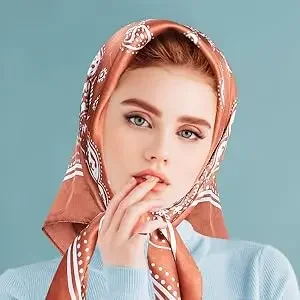 4 Stück große Bandanas aus Seide mit quadratischem Kopf, Schals, Bandanas, Halstuch, Bandana für Damen und Mädchen – Detail 6