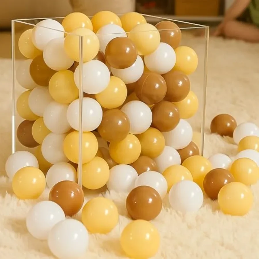 Ball Pit Balls 100 bolas de color del desierto 5,5 cm bolas de plástico suaves sin BPA para parque infantil de bebé y casa de rebote a prueba de golpes