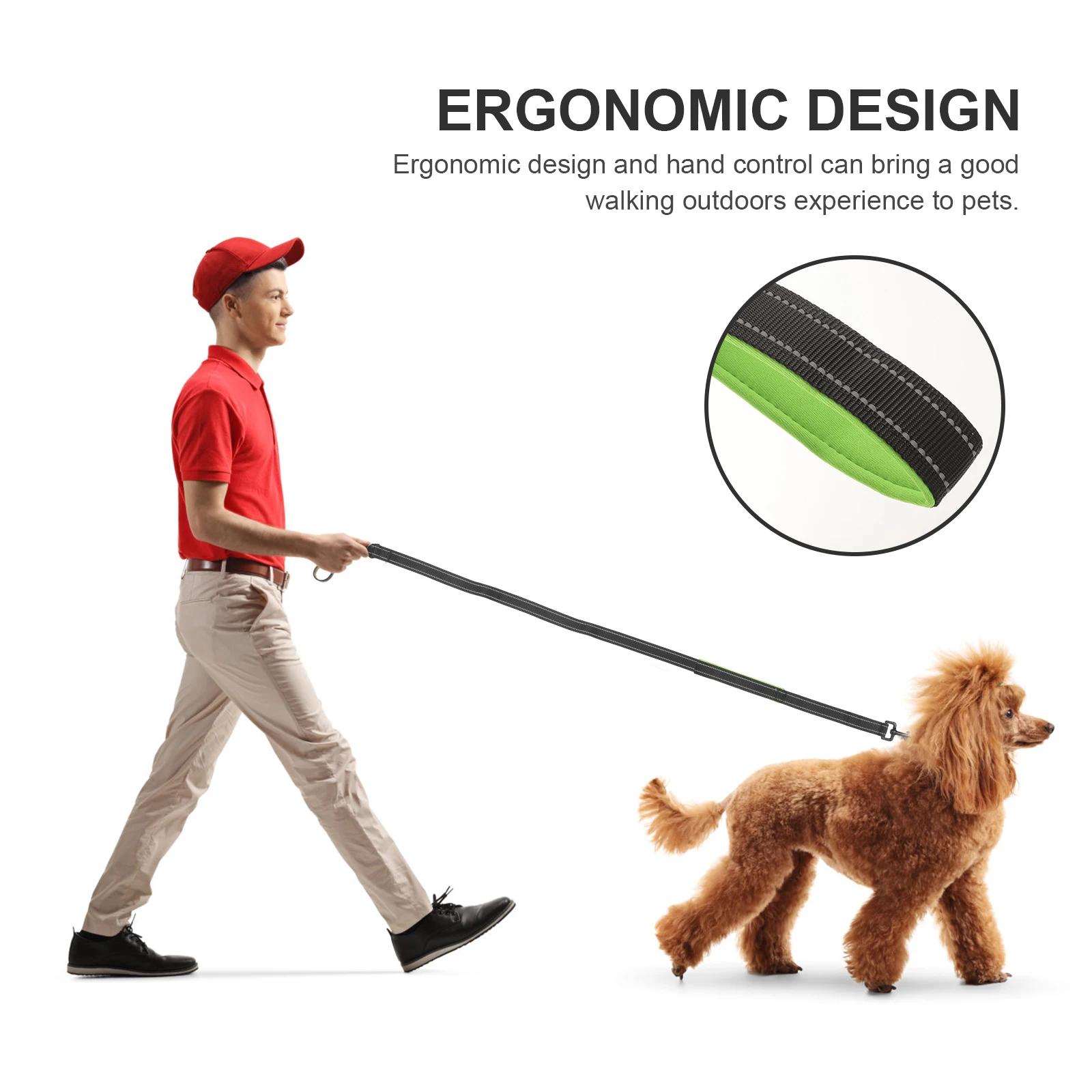 

Dog Leash with Traffic Handle Towing Rope Lead for Puppy Portable Walking Strap Pet Nylon Small Traction Strong