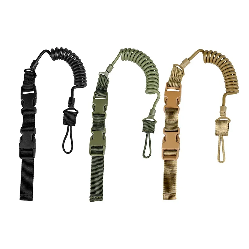 Tactical Two Point Rifle Sling Lanyard Spring Multipurpose Gun Rifle Sling Strap Pistol Shooting Shotgun Accessories