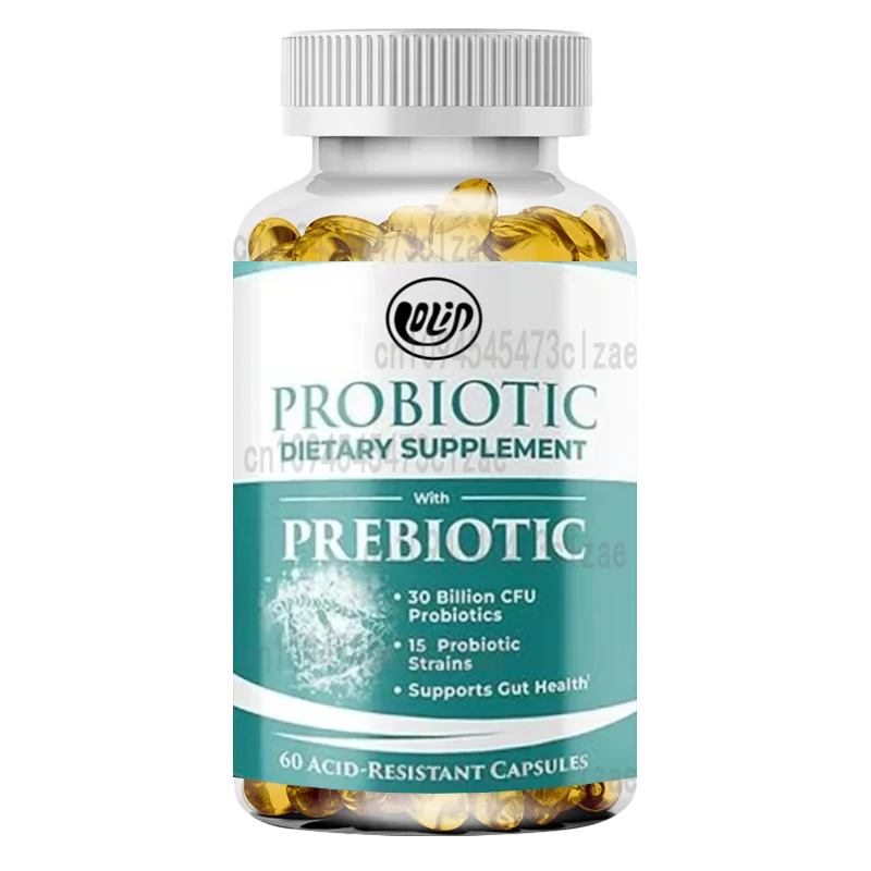 

Пробиотическая добавка 30 миллиардов колонок, содержащая пребиотиками — способствующая кишечника — 60 капсул