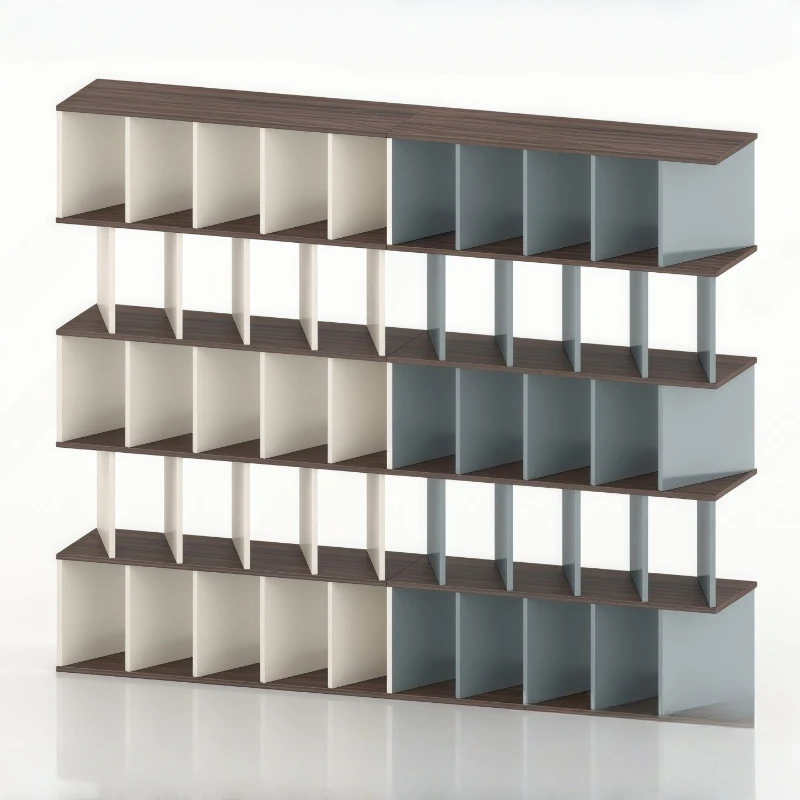 Modern simple paint bookshelf, floor shelf, living room wall display shelf, simple household bookcase