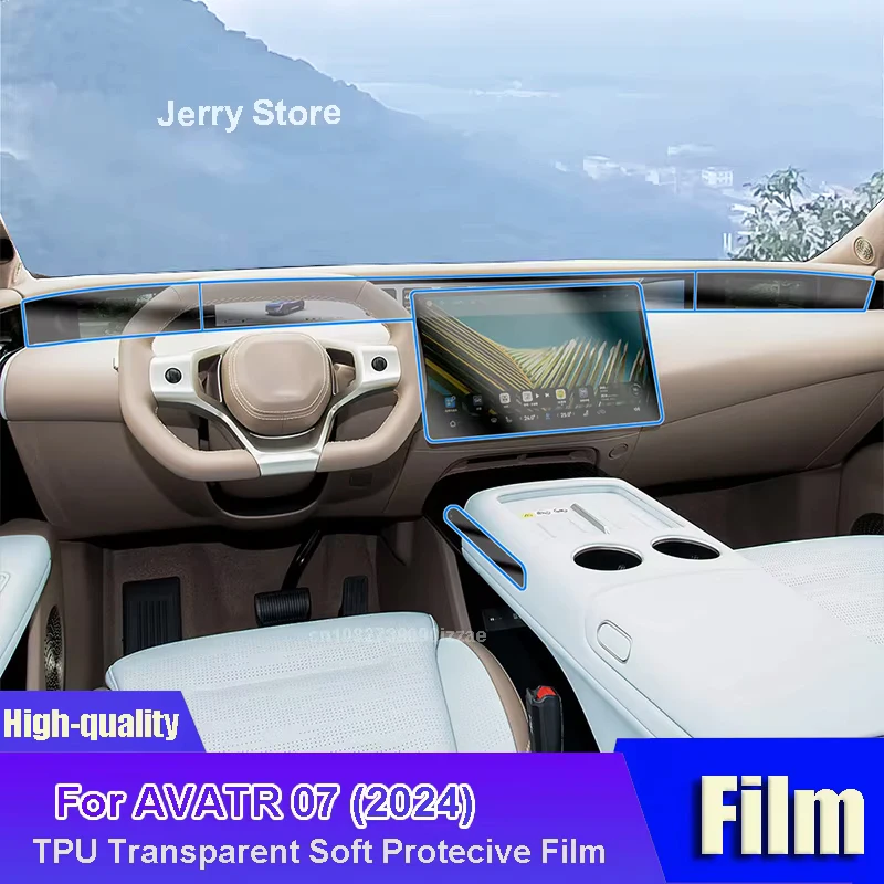 

TPU Interior Protective Film For AVATR 07 2024 Full Set Dashboard Screen Center Console Anti-Scratch Cover HD Clear Stickers