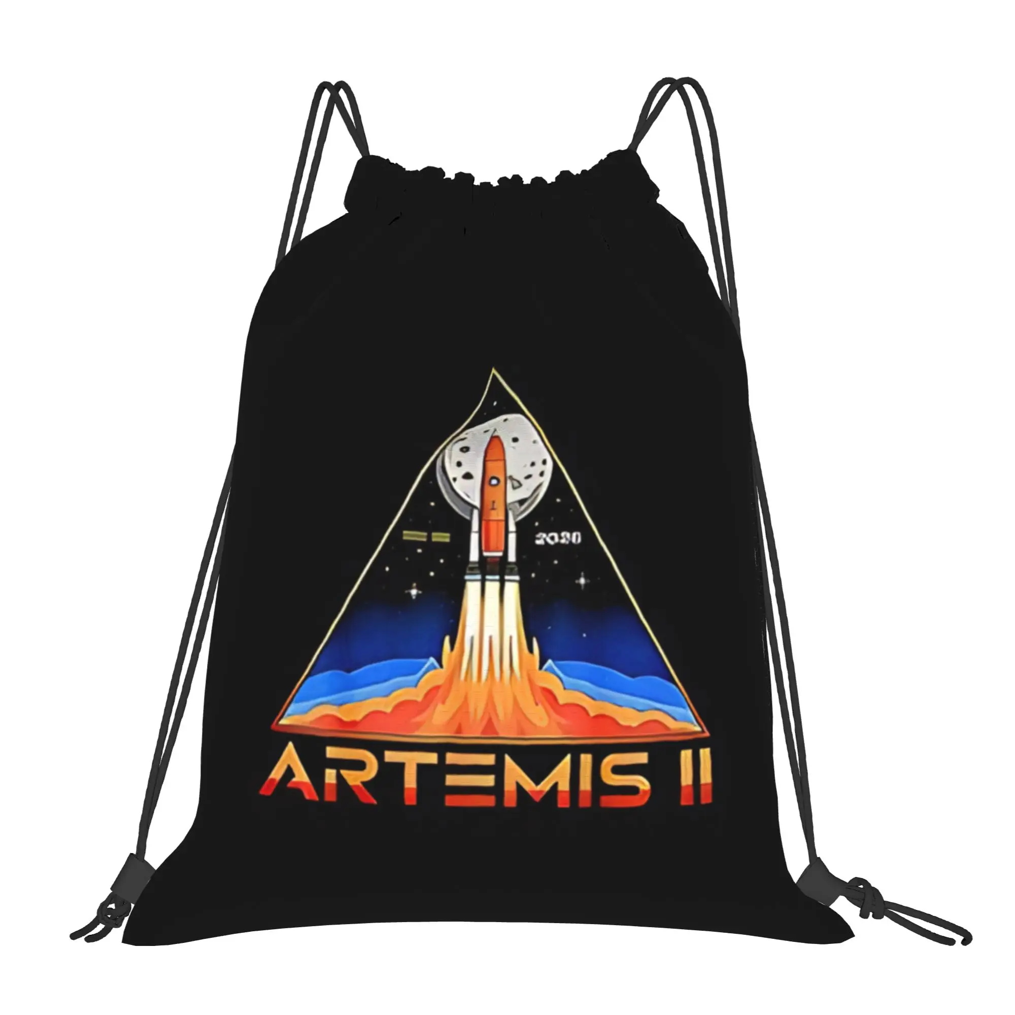 2026 Artemis II 9  Multi-function Pocket Men Women Storage Backpack Teenager Travel Bag Print Drawstring Bags
