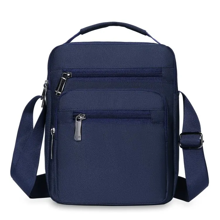 Borsa a tracolla da uomo in tessuto Oxford verticale versione coreana borsa semplice di grande capacità, zaino sportivo casual