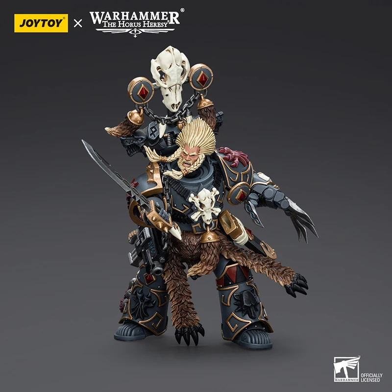 W magazyniejoytoy Warhammer 30k 1/18 figurki Space Wolves Geigor Fell-Hand zabawka zbieraj prezent dla chłopców