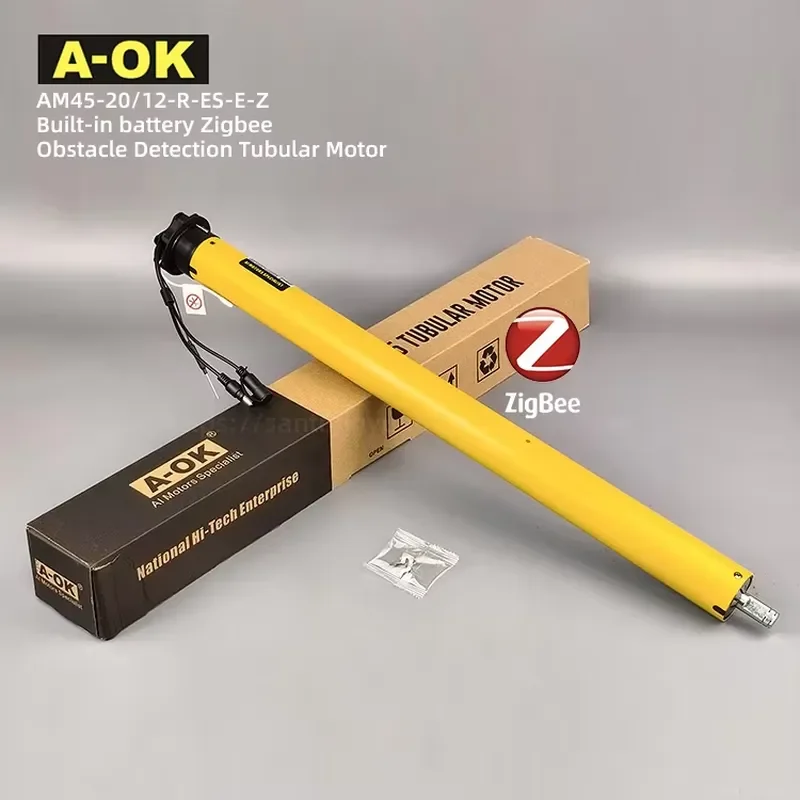 for A-OK AM45-20/12-R-ES-E-Z Zigbee Built-in Lithium Battery Motorized Roller Blinds Shutter 45mm Tubular Motor
