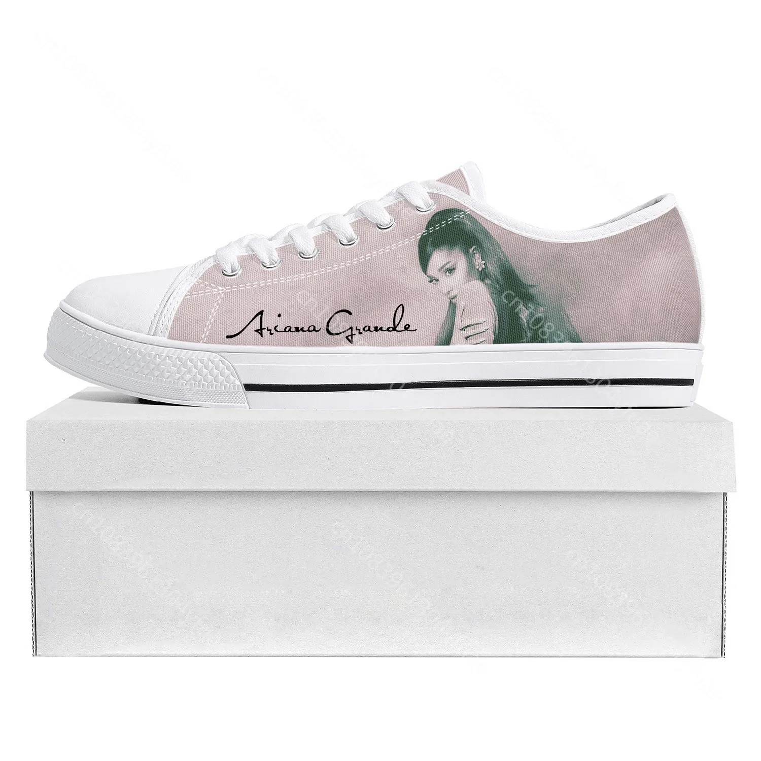 A-Ariana Singer Pop Yes, And Low Top Sneakers Womens Mens Teenager G-Grande High Quality Canvas Sneaker Couple Custom Made Shoes