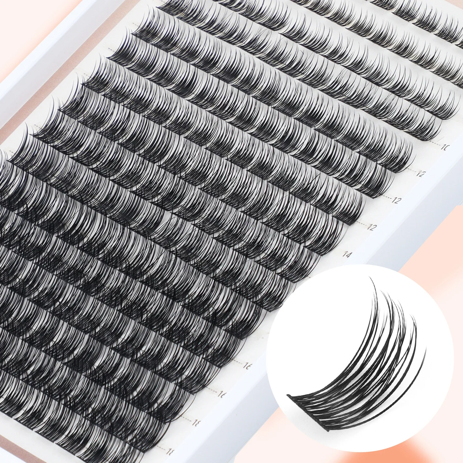 DIY Segmented Single Tuft of False Eyelashes 8-18mm Eyelashes DD Curl Dense Curl