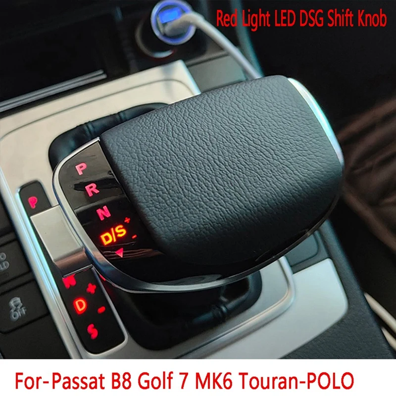 

Gear Shift Head LED DSG Shift Knob Center Console Auto Gear Shifter For-VW Passat B8 Golf 7 MK6 Touran-POLO CC