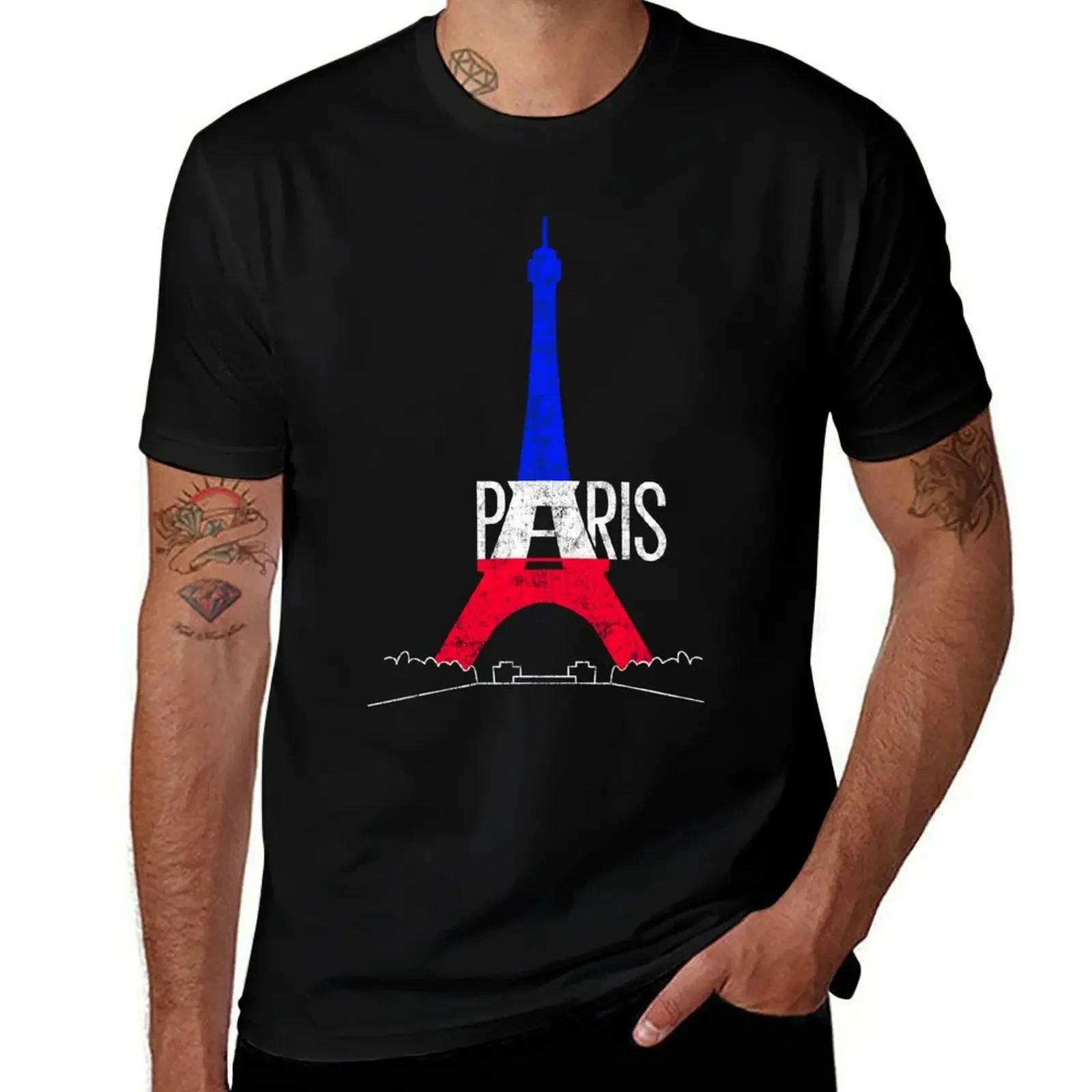 

Paris Eiffel Tower France National Flag Souvenir T-Shirt graphic tee shirt sublime shirts graphic tee men