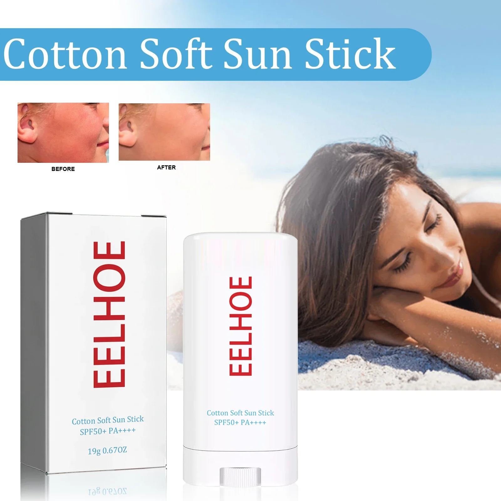 Cotton Soft Protective stick Summer Outdoor Isolation UV Refresh Moisturize Control Oil Prevent Tanning Face&Body Care Cream Rod