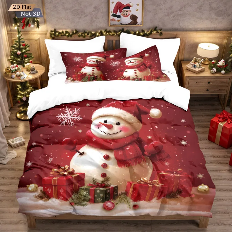 2/3pcs bedding set Digital Print Comfortable Duvet Cover for Home Bedroom Decoration, 1 Duvet Cover and 2pillowcase with Zippers