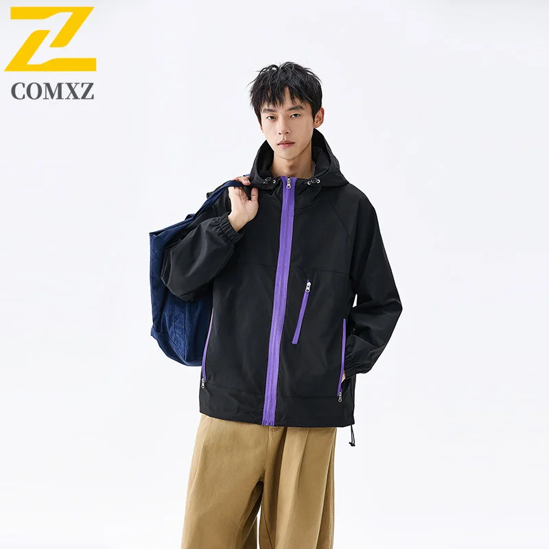 

Men Charge Jacket 2025 Soft Shell Outdoor Sports Waterproof Windproof Breathable Hooded Jacket Mountain Camp Hiking Windbreaker