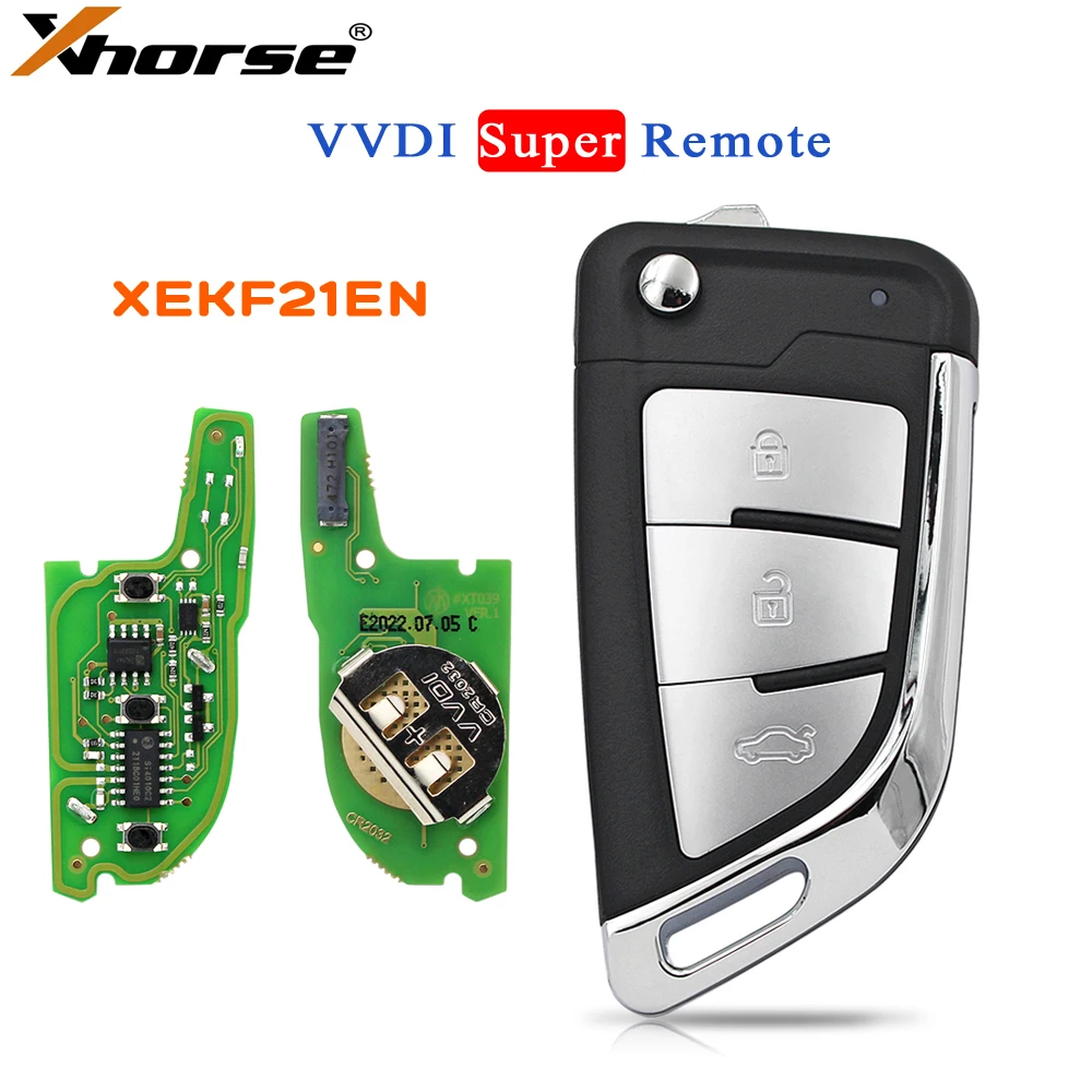 Original Xhorse XEKF21EN VVDI Super Remote with XT27A01 XT27A66 Chip Work for VVDI2 /VVDI Key Tool Max