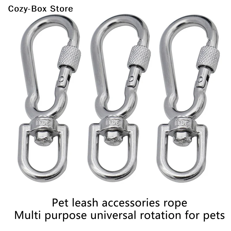 [ZY]Stainless Steel Swivel Snap Hooks Locking Dog Leash Buckle Quick Release Buckle Carabiner Clips For Dog Walking Camping[ZY]