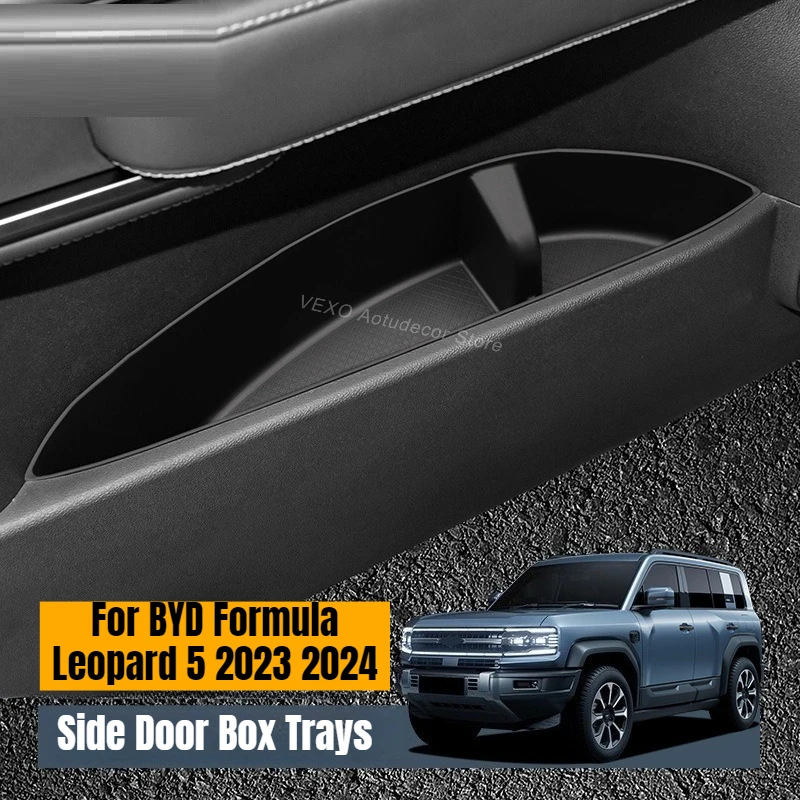 

Door Side Storage Box Tray TPE for BYD Formula Leopard 5 2023 2024 Electric Vehicle Door Front Rear Slot Organizer Box Case Pad