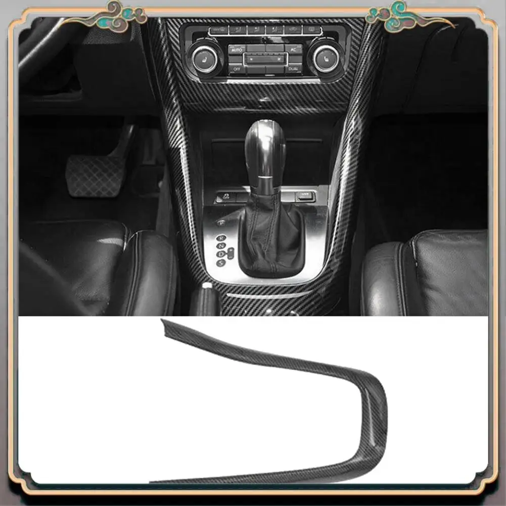 Reliable-Carbon Fiber Central Console Gear Shift U-Type Cover Trim Frame For Golf 6 MK6 2008-2012 Accessories