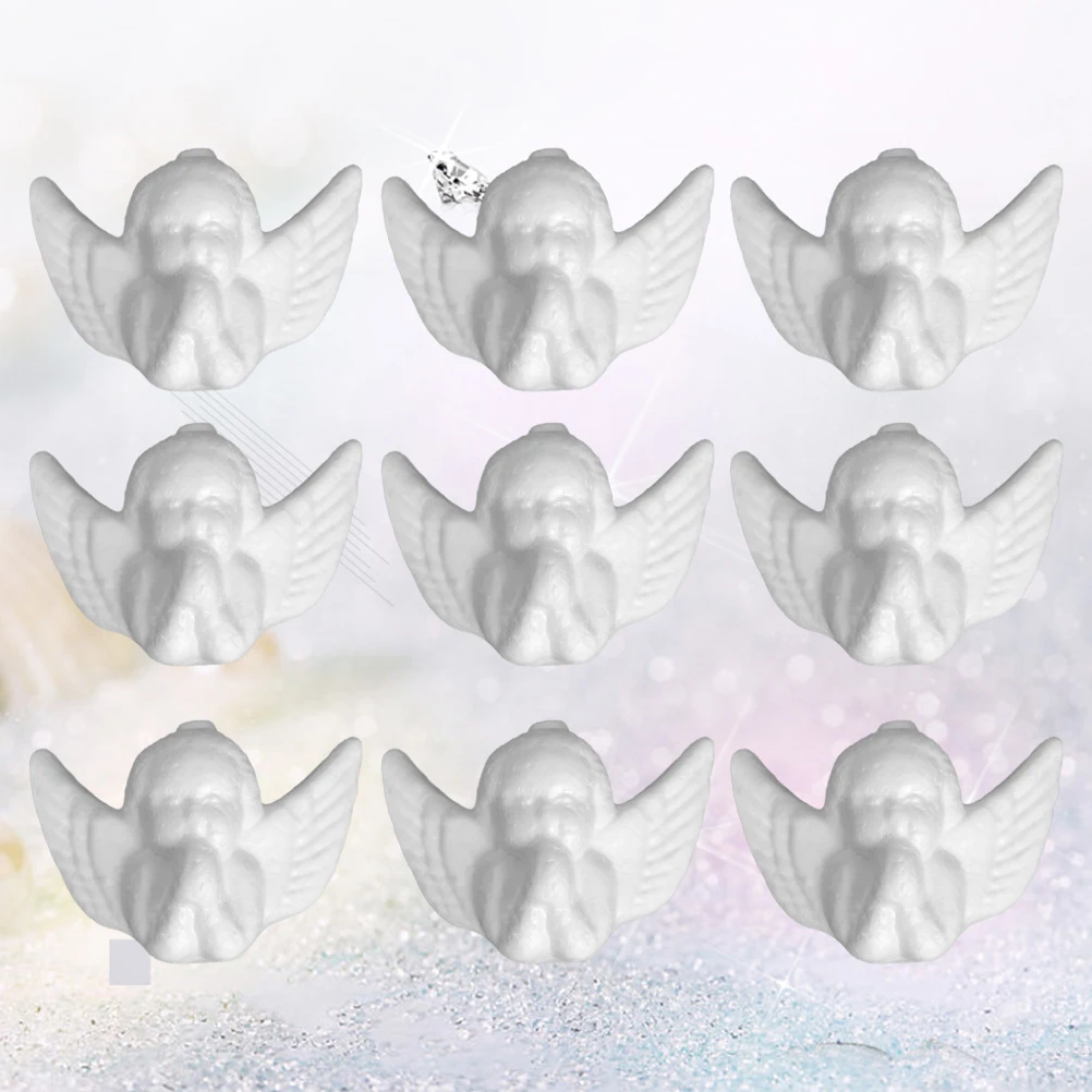 

24Pcs Angel Shape Christmas Ornament White DIY Reusable Durable Decoration for Indoor Outdoor Holiday Party Supplies