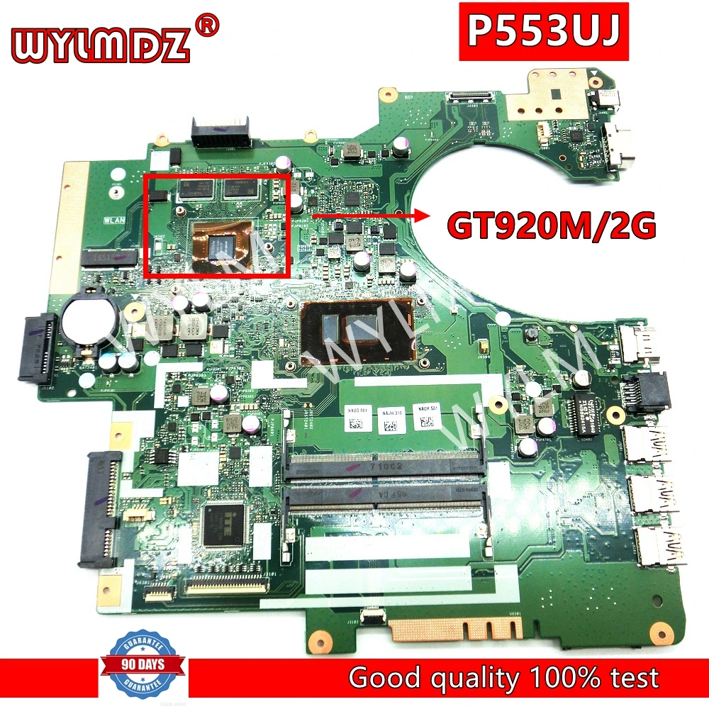 P553UA i3/i5/i7CPU GT920M/UMA Laptop Mainboard For Asus P553U P553UJ P2540UA P2540UJ Motherboard Tested