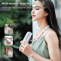 Waist Fan Portable Waist Clip Fan Mini Hanging Neck Fan USB Rechargeable 3 Gear Air Cooler Outdoor Waist Clip Fan 2000Mah Fan