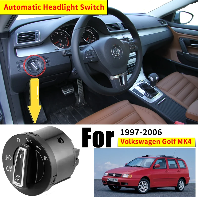 For Volkswagen Golf Mk4 Estate 1J 1997~2006 Headlight Automatic Switch Car Accessories Light Suitable For VW City Golf Golf Town