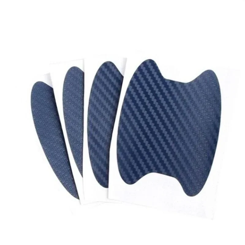 New Auto Door Handle Protective Film 4Pcs/Set Carbon Fiber Anti-scratch Car Door Bowl Cover Sticker Exterior Accessories