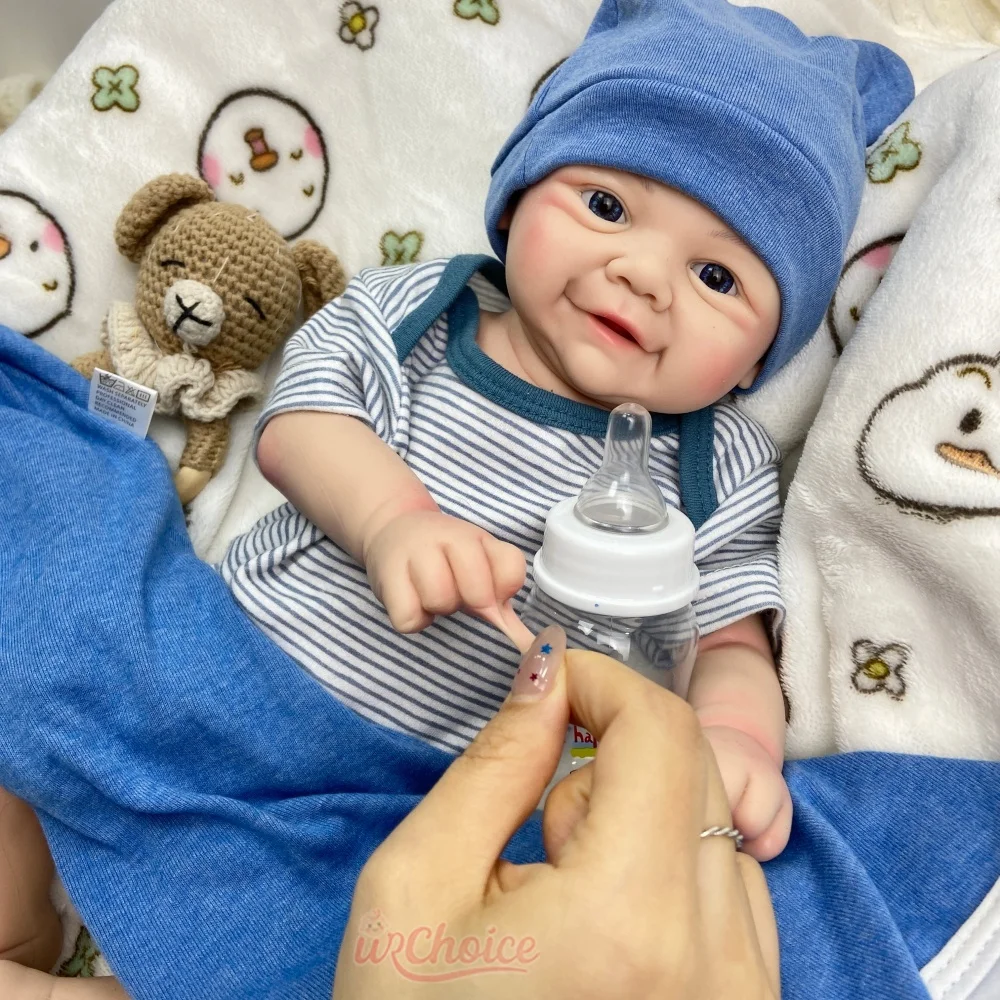 Silicone Reborn Doll Vivienne 17 Inch Full Body Realistic Weighted Soft Silicone Photo Prop for Photographers Gift