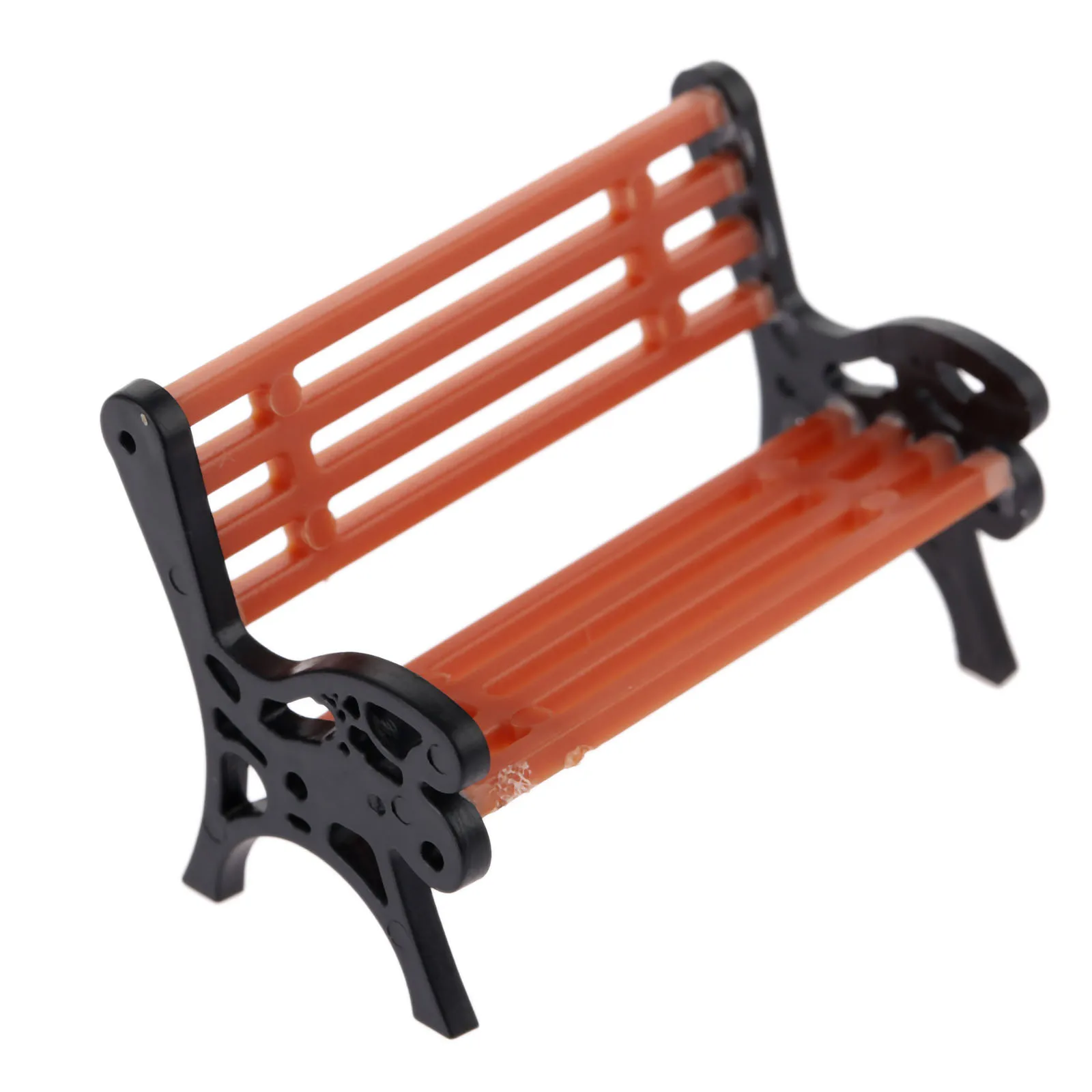 5PCS 42mm 1:50 Chair Settee Simulation Appearances Park Bench Model Plastic Ornament Toy Mini Garden Figurines Landscape
