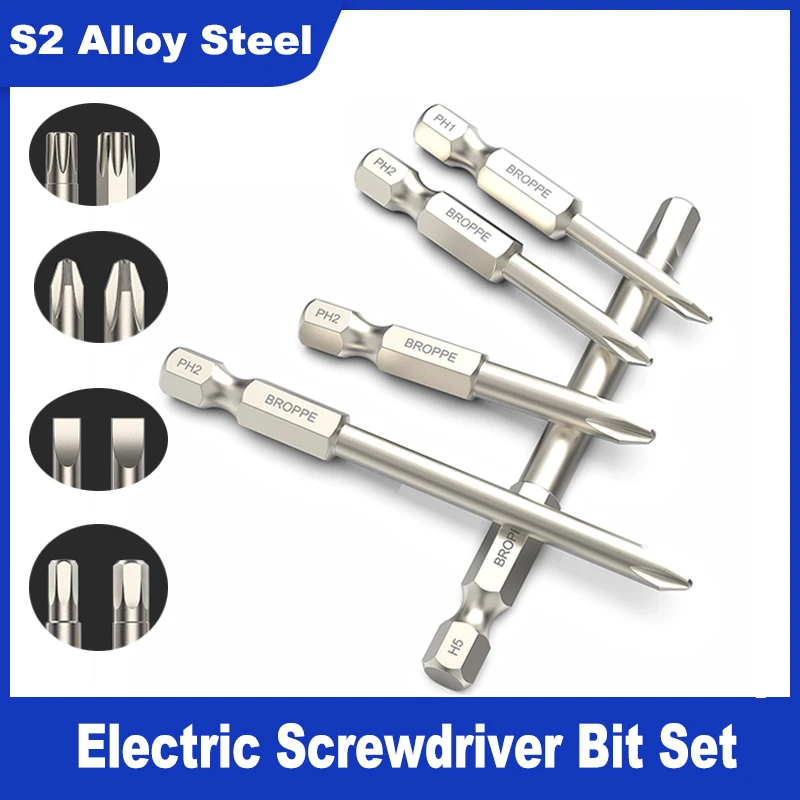 

Electric Screwdriver Set S2 Steel Magnetic Cross Hexagonal Screwdriver Head Magnetic Electric Driver Tool For Power Tools