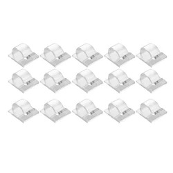 Hooks for Outdoor String Lights Clips 15 Pack Clips Clear Light Hook with 15 Waterproof Adhesive Backing
