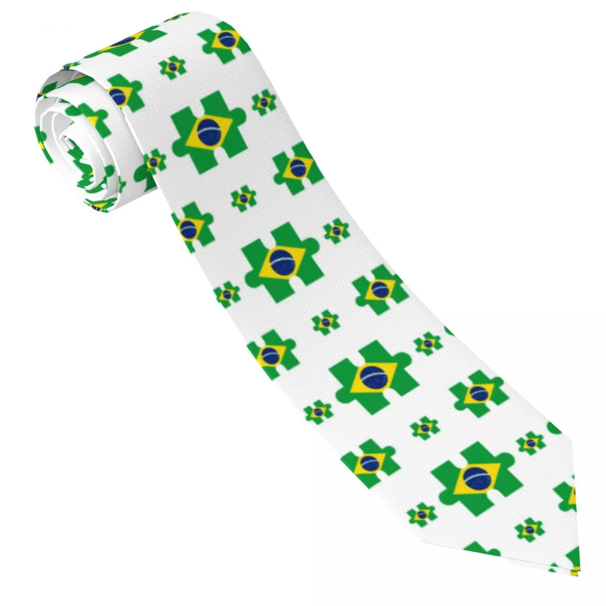 Brazil Flag Neckties Fashion Neck Ties for Men Accessories Gravatas Gift