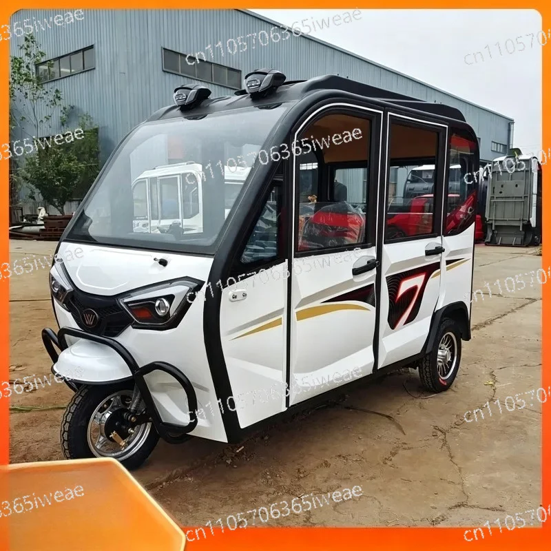 Pick Up Drop Off Children for Electric Tricycle Windproof Long Range Two Doors Three Seats Rainproof Fully Enclosed Luxury view 2
