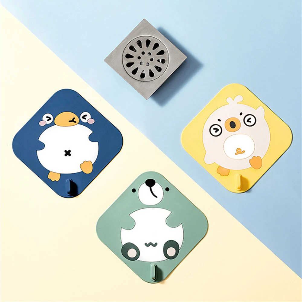 1PCS Floor Drain Insect Prevention Cute Silicone Square Household Bathroom Gadgets Cover Cartoon Not Easy To Move Durable