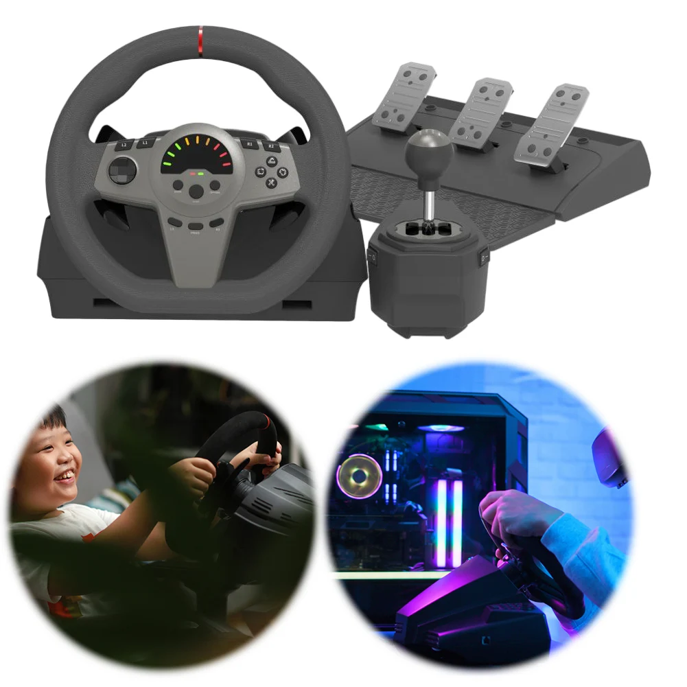 عجلة قيادة الألعاب مع شيفتر ودواسة 270 درجة عجلة سباق الألعاب Simracing PC عجلة القيادة لسلسلة PS4 Xbox X/S #1