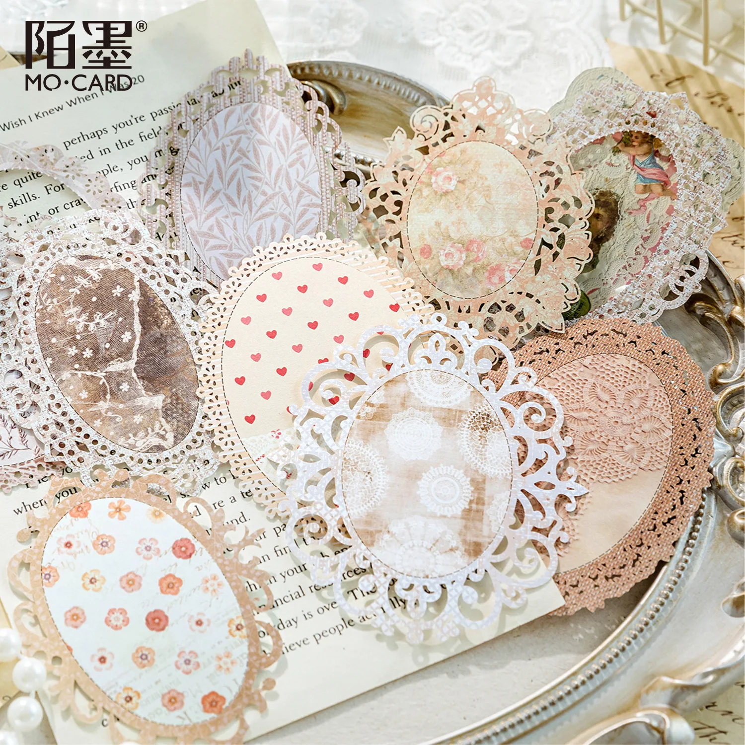 

24sets/lot Memo Pads Material Paper Lace Flower Dream Junk Journal Scrapbooking paper Background Decoration stationery
