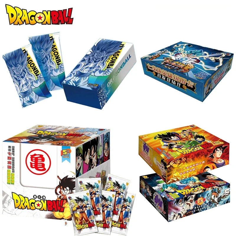 Anime Dragon Ball Cards Shiny Son Goku Saiyan Vegeta Anime Trading Battle Booster Box Game Children Collection Card Gift Toy