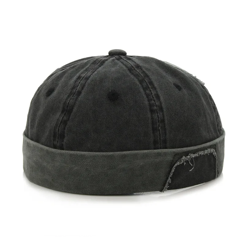 Boné masculino de algodão sem aba, outono, retrô, urbano, exclusivo, rua, docker, multiuso, gorro miki