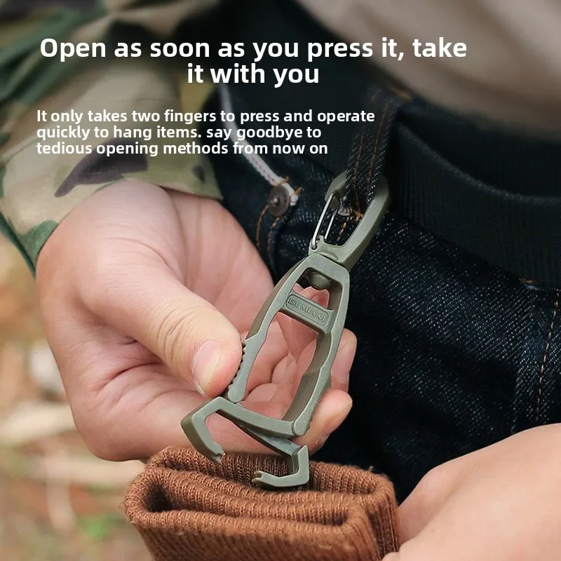 4 قطعة/الحزمة التخييم في الهواء الطلق المشي لمسافات طويلة المحمولة قفاز بلاستيكي كليب حلقات تسلق بلاستيكية التكتيكية #2