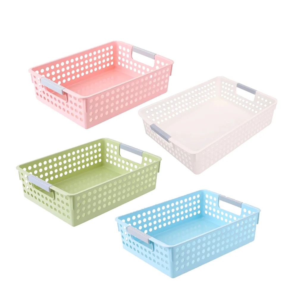 4 Pcs Desktop Storage Basket Paper Organizer Trays Baskets File Kep Office Magazine