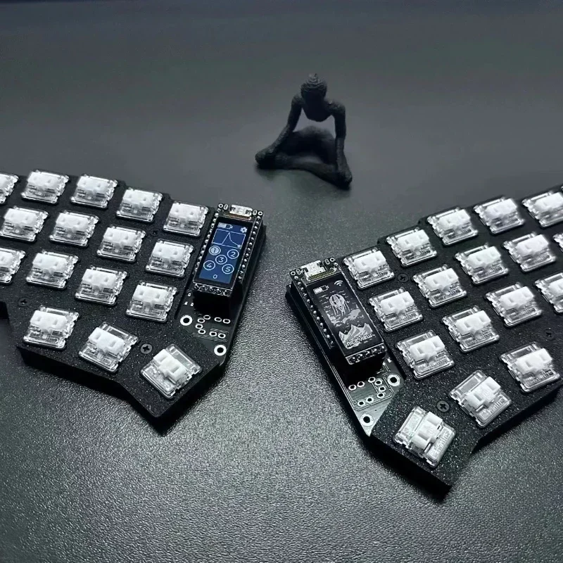 Corne Mini 3X6 Dual Axis Split Keyboard Kit Custom Hot-swap Zmk Bluetooth OLED and Nice View Screen 5-layer for MX /choc Switch