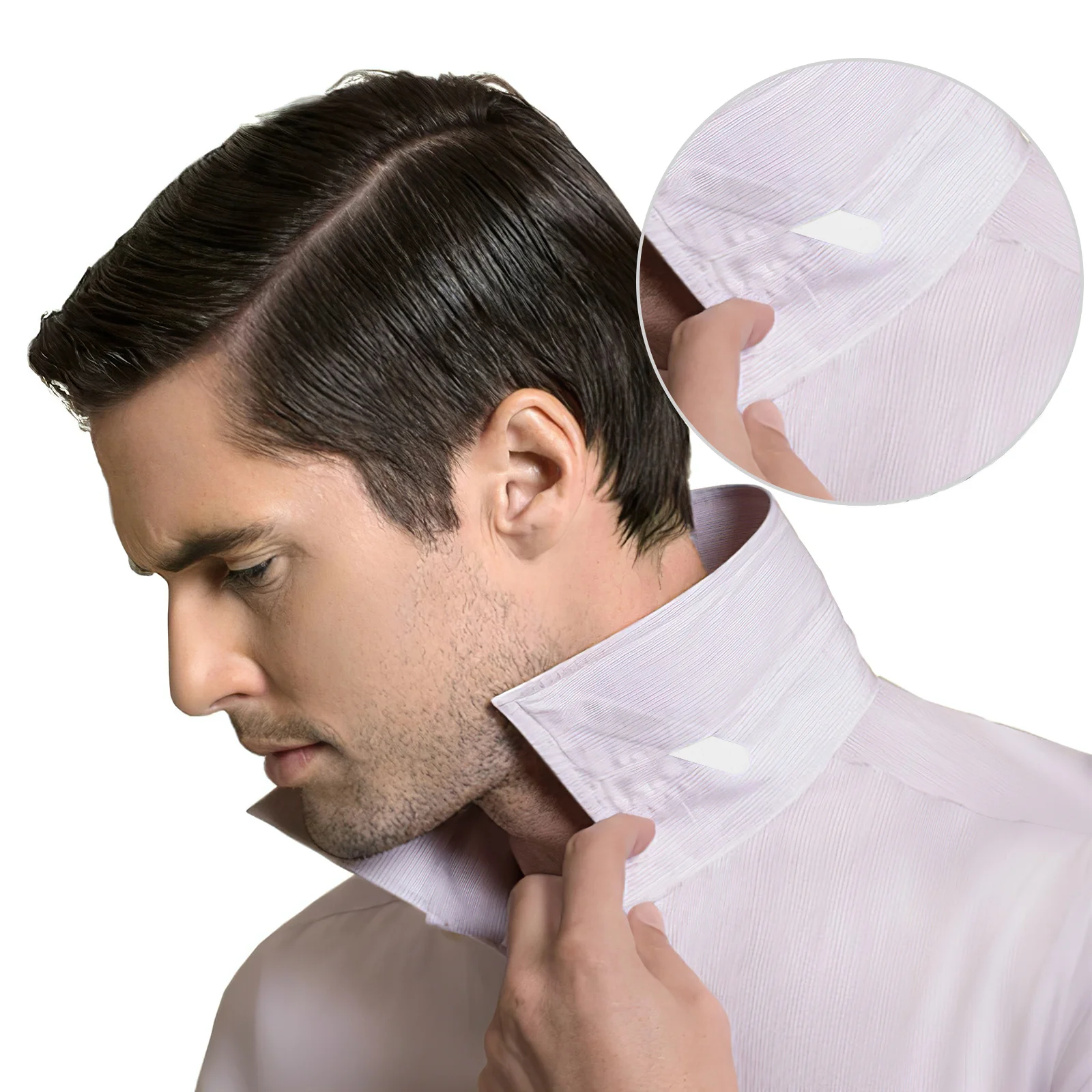 36 قطعة فستان قميص طوق إدراج تصميم بسيط يناسب جميع زوايا قميص يبقى للرجال حافة ناعمة لا المسيل للدموع ملابس طويلة الأمد #4