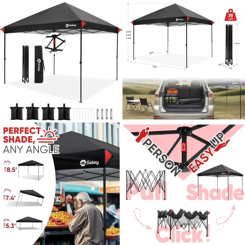 

10x10 Instant Pop Up Canopy with One-Push Setup, 99% UV Protection, Ideal for Outdoor Events and Parties