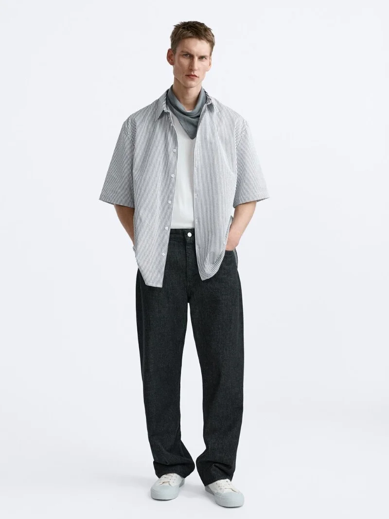 

Новая летняя мужская повседневная свободная рубашка с коротким рукавом, дышащая, в американском стиле, удобная, модная мужская одежда