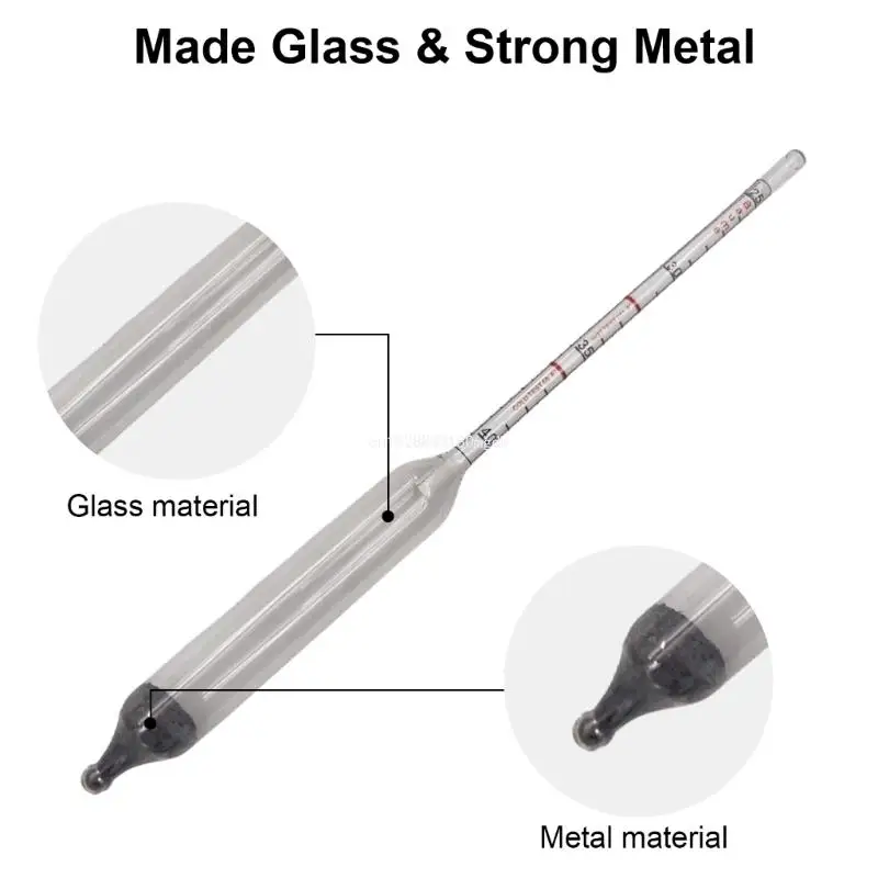 Maple Syrup Hydrometer Measure Sugar and Moistures Content (Density) of Boiled Sap Baumes and BrixScale Dropship